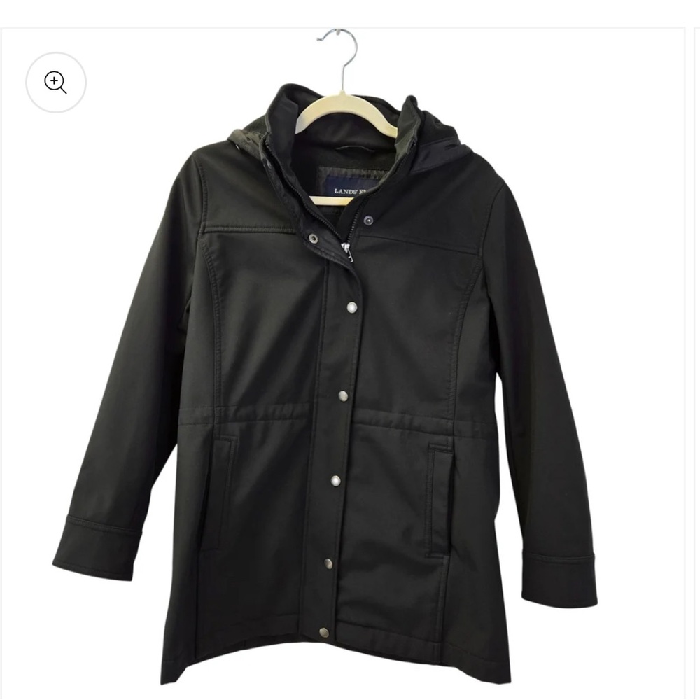 Lands' End Hooded Fleece Lined Waterproof Utility Jacket  size XS